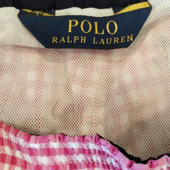 Polo Ralph Lauren Pink Gingham Swim Trunks Size L - Picture 6 of 12